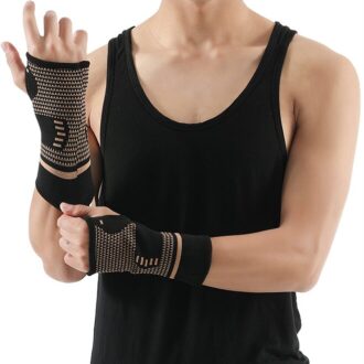 Copper hand wrist support sleeves